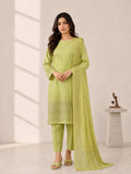 Lagaria Pistachio Green Jacquard Brochia 3-Piece Unstitched Suit