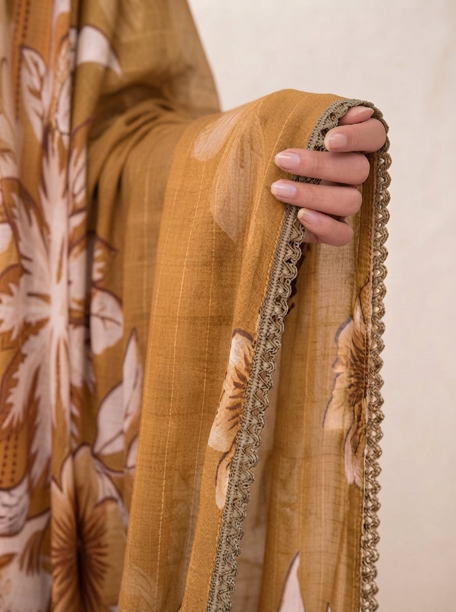 Amber Meadow –   Banadora Embroidered Lawn