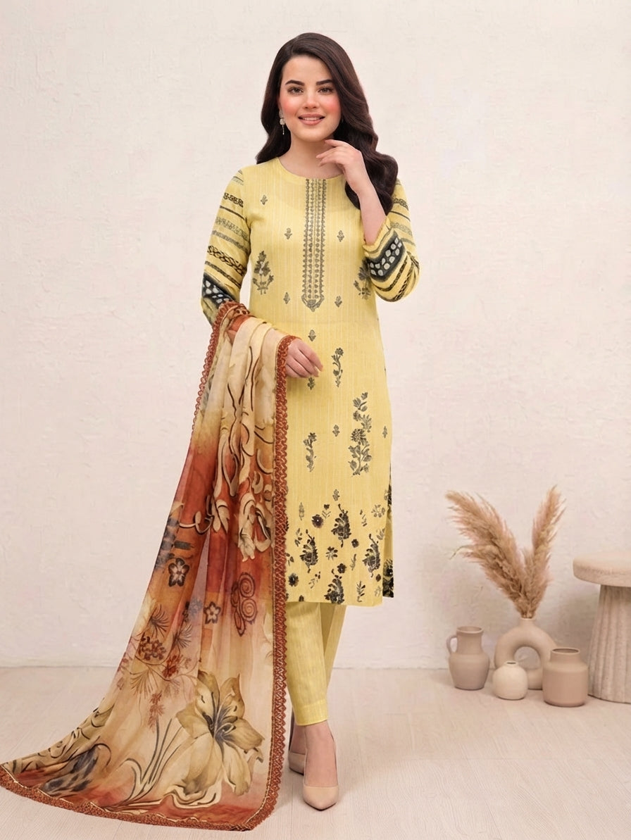 Sunshine Flora –   Banadora Embroidered Lawn