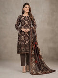Mocha Blossom – Printed Lawn