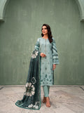 Sage Serenity –  Banadora Embroidered Lawn