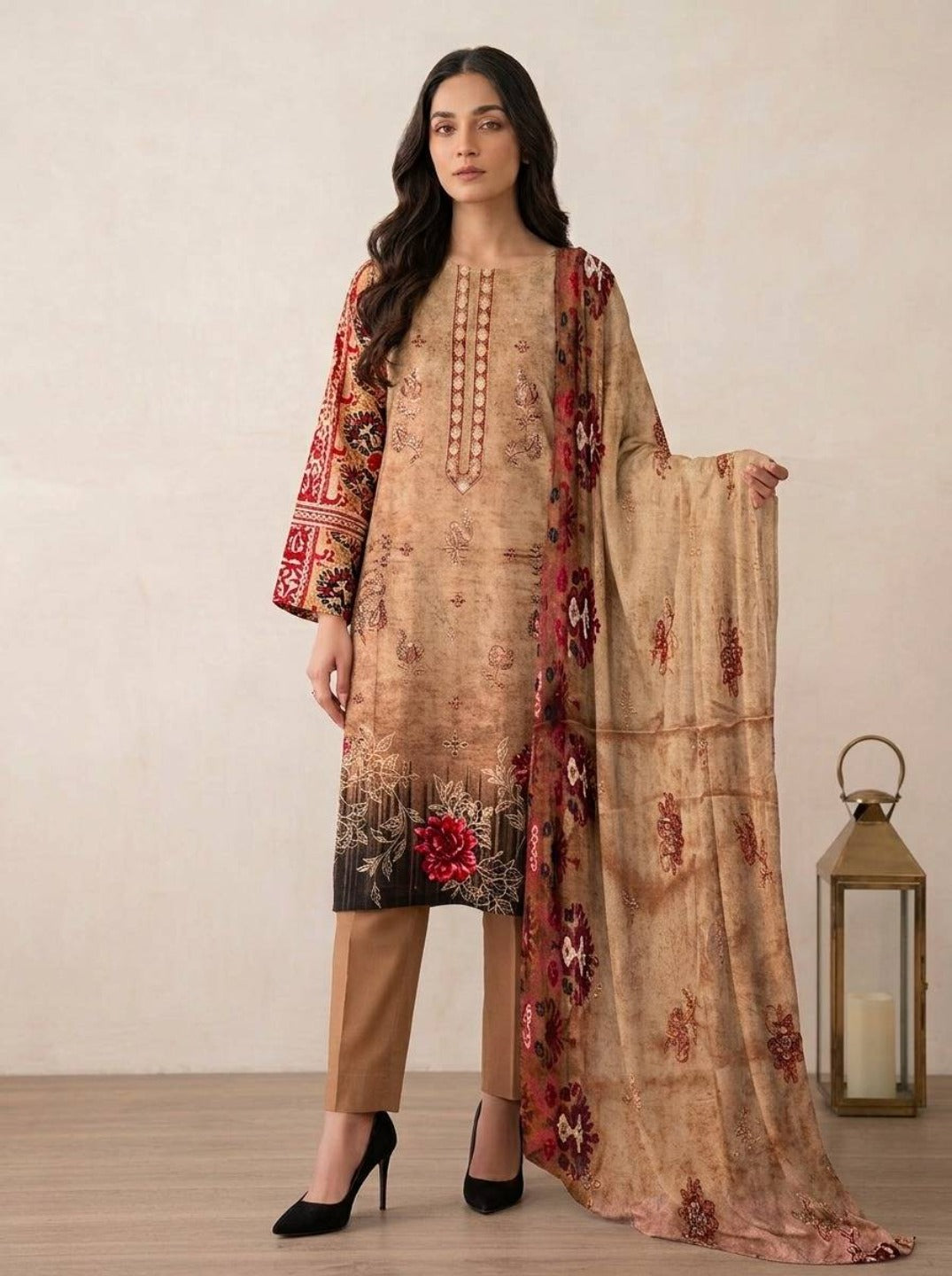 Desert Blossom – Front Embroidery Lawn