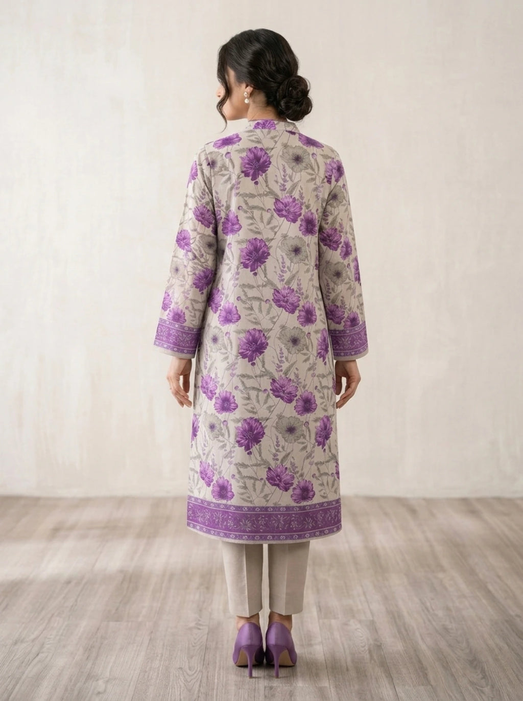 Lavender Grace –   Premium Embroidered Lawn
