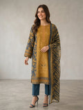 Zareen Olive – Premium Embroidered Lawn